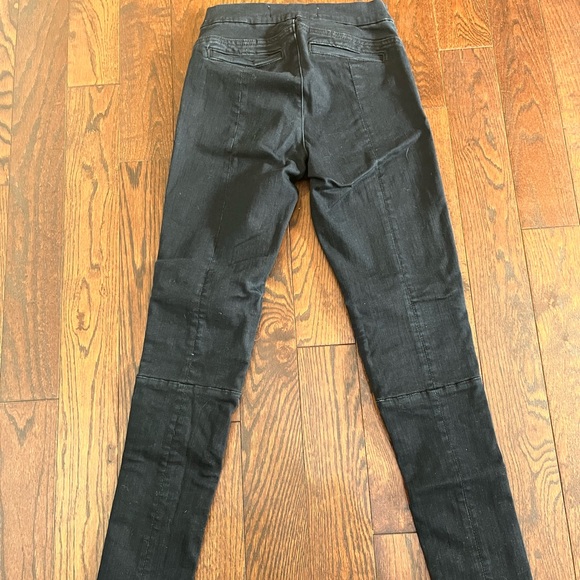 Gap 1969 True Skinny Jeans Dark Wash Stretch Moto Pleated Accordion Knee Stretch - Picture 4 of 6